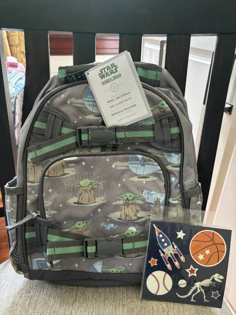 NWT Star Wars Pottery Barn Kids School BACKPACK + LUNCHBOX Grogu Mandalorian SET